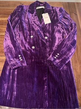 Zara Purple Crush Velvet Blazer or Mini Dress